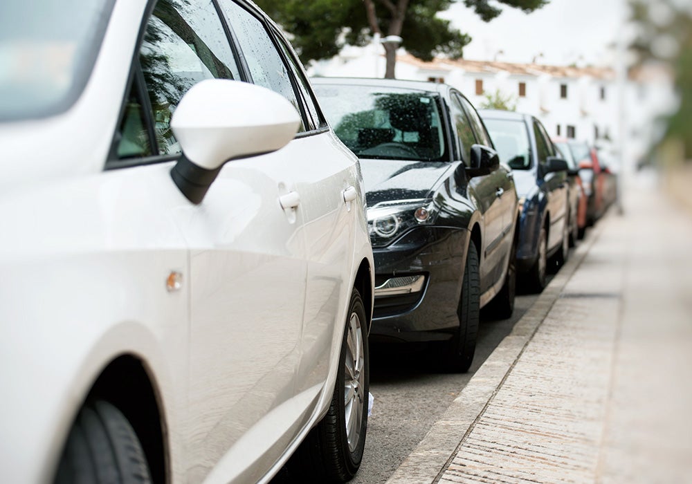 Lineup of Used SUVs on dealer lot